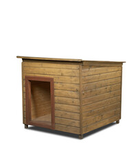 Stylishly Crafted Wooden Dog House with Open Entrance for Comfortable Shelter and Protection from Weather Elements, Ideal for Your Beloved Pet's Outdoor Relaxation and Security