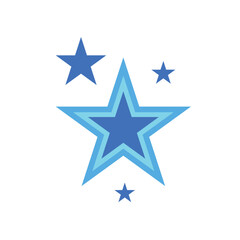 Isolated blue magician star shape magic icon
