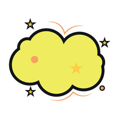 Isolated yellow dust magic icon