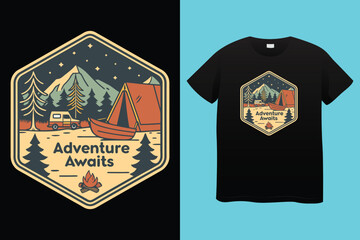 Camping t-shirt design, I'd Rather Be Camping With My Dog