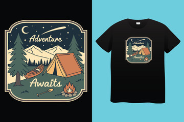 Camping t-shirt design, I'd Rather Be Camping With My Dog