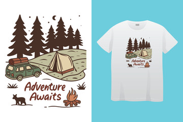 Retro summer t shirt design