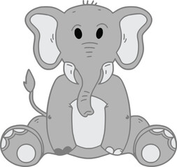 Zoo Elephant Illustration