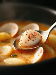 Clam chowder variations showcasing creamy seafood soup in a bowl with fresh clams and spices