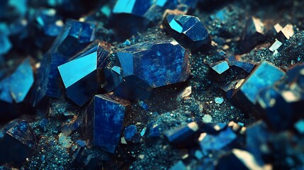 Stunning Macro Photography of Deep Blue Crystals