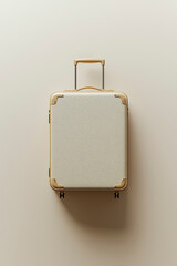suitcase on minimalistic background