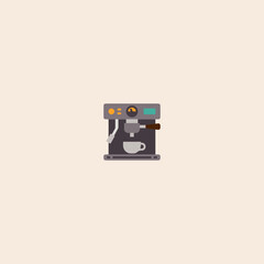 Fototapeta premium Coffee machine icon flat vector design. 