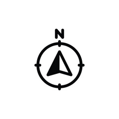 Compass North Arrow Icon Shows Direction for Navigation and Travel