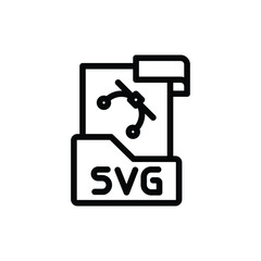 Svg File Icon Representing Vector Graphics and Scalable Image Format