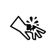 Hand Bleeding Icon Graphic Representing Injury or Accident Concept