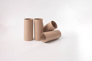 Recycle concept, Empty toilet paper roll, symbolizing sustainability and eco-friendly practices,