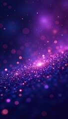 Obraz premium Sparkling starfield with glittering stars in shades of purple and silver, nebula, space