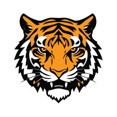 Tiger logo. Bold Tiger Head Graphic for Design. Tiger head vector illustration. 
