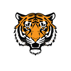Tiger logo. Bold Tiger Head Graphic for Design. Tiger head vector illustration. 