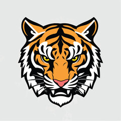 Tiger logo. Bold Tiger Head Graphic for Design. Tiger head vector illustration. 