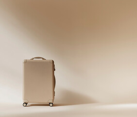 suitcase on minimalistic background