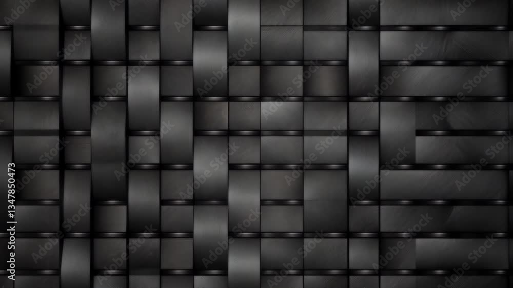 Poster intricate woven pattern in dark tones creating an abstract background generative ai