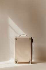 suitcase on minimalistic background