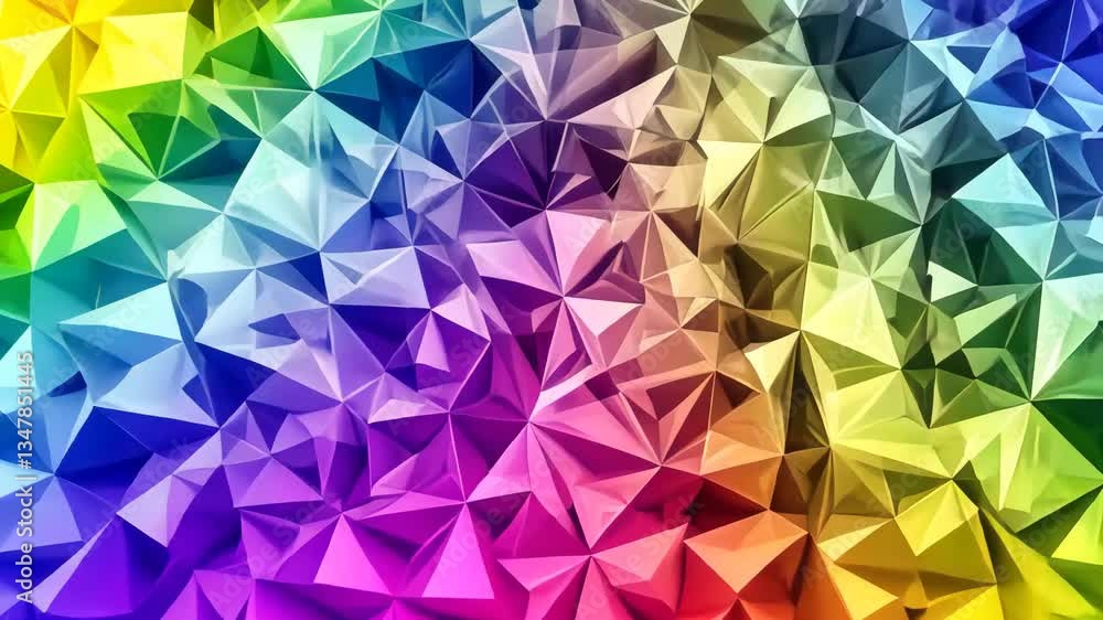 Poster colorful abstract geometric pattern with vibrant hues and shapes generative ai