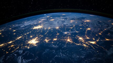 Earth at Night: A Celestial Tapestry of City Lights