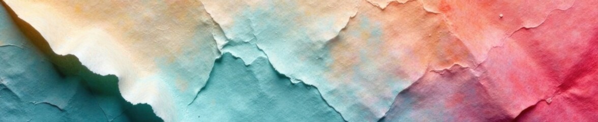 Fototapeta premium Worn paper texture with creased folds and crumpled edges, aged, crumpled