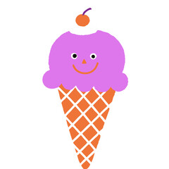 vector illustration of ice cream