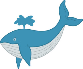 Blue Whale Illustration