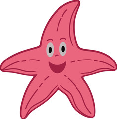 Pink Starfish Illustration
