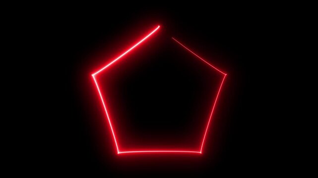 Pentagon shape animation video on black background.
pentagon lighting animation .