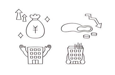 会社のキャラクターのイラスト