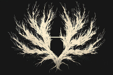 Obraz premium mystical, forest, alphabet, font, typography, enchanted, magical, fantasy, mysterious, dark, eerie, gothic, fantasy font, glowing, foggy, shadowy, runes, symbols, ancient, legendary, fantasy world, de