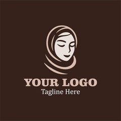 modern logo With a woman wearing a headscarf.