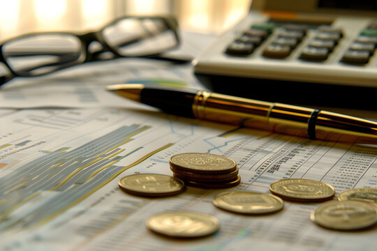 Business finance, investing in growth, accounting and audit concept. High quality photo