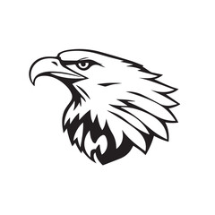Eagle head silhouette. Eagle logo design. Vector illustration.