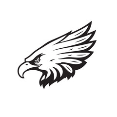 Eagle head silhouette. Eagle logo design. Vector illustration.
