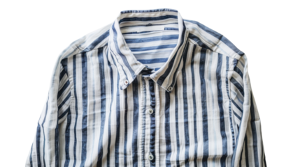 Striped shirt with transparent background, perfect for fashion projects