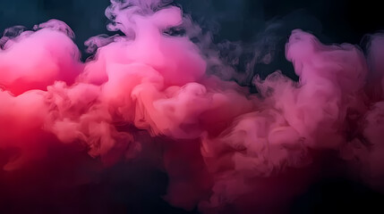 Pink smoke on dark background with strong impact