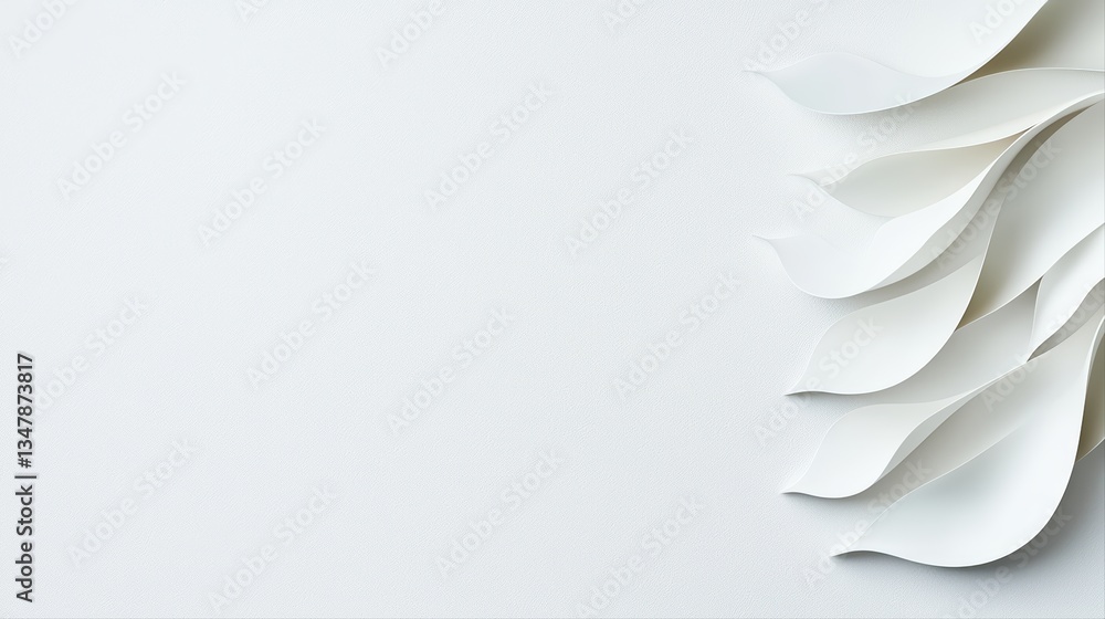 Poster minimal abstract wavy patterns on white background creating elegant artistic texture