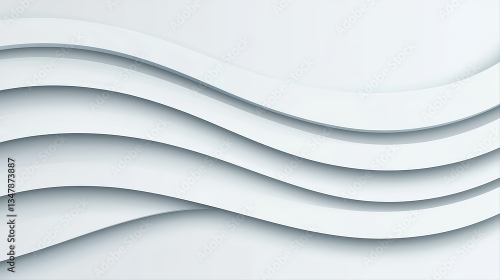 Poster minimal abstract wavy patterns on white background for modern design concepts
