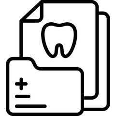 Dental Record line icon