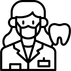 Dentist line icon