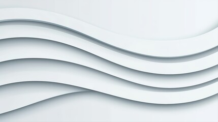 Obraz premium Minimal Abstract Wavy Patterns on White Background for Modern Design Concepts