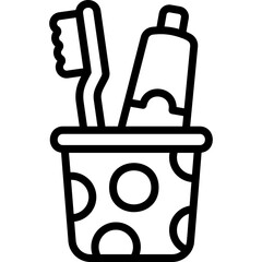 Toothbrush line icon