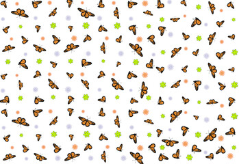 A captivating yellow butterfly pattern with detailed motifs, beautifully combined with a bright white background. Perfect design for an elegant and cheerful touch to your various creative projects