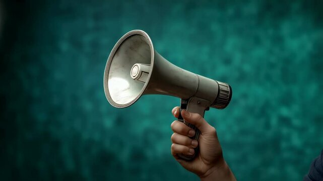 Megaphone in Hand for Communicating Sound Suggestions