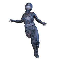 サイバーウーマン　3DCGレンダリング