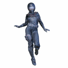 サイバーウーマン　3DCGレンダリング