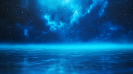 Dark Blue Stormy Sky with Dramatic Clouds