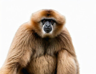 Fototapeta premium lar gibbon isolated on white background Generated Image