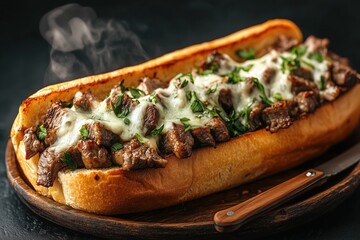Discovering the delicious variations of Philly cheesesteak served on a hoagie roll